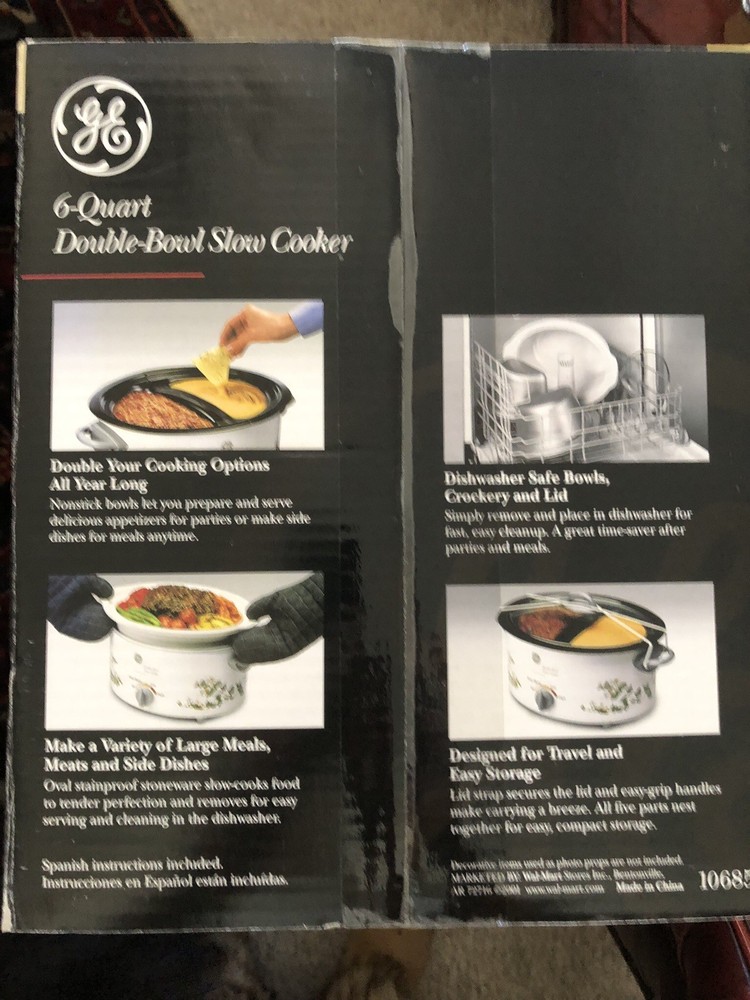 G.E 6 Quart Double Bowl Slow Cooker 106851