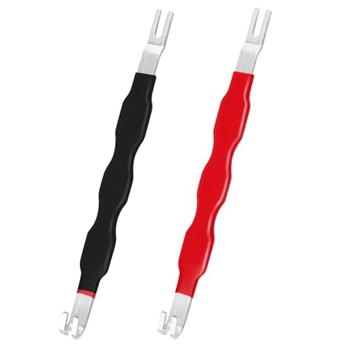 2 Pcs Automotive Electrical Terminal Connector Separator Removal Tool Red+Black