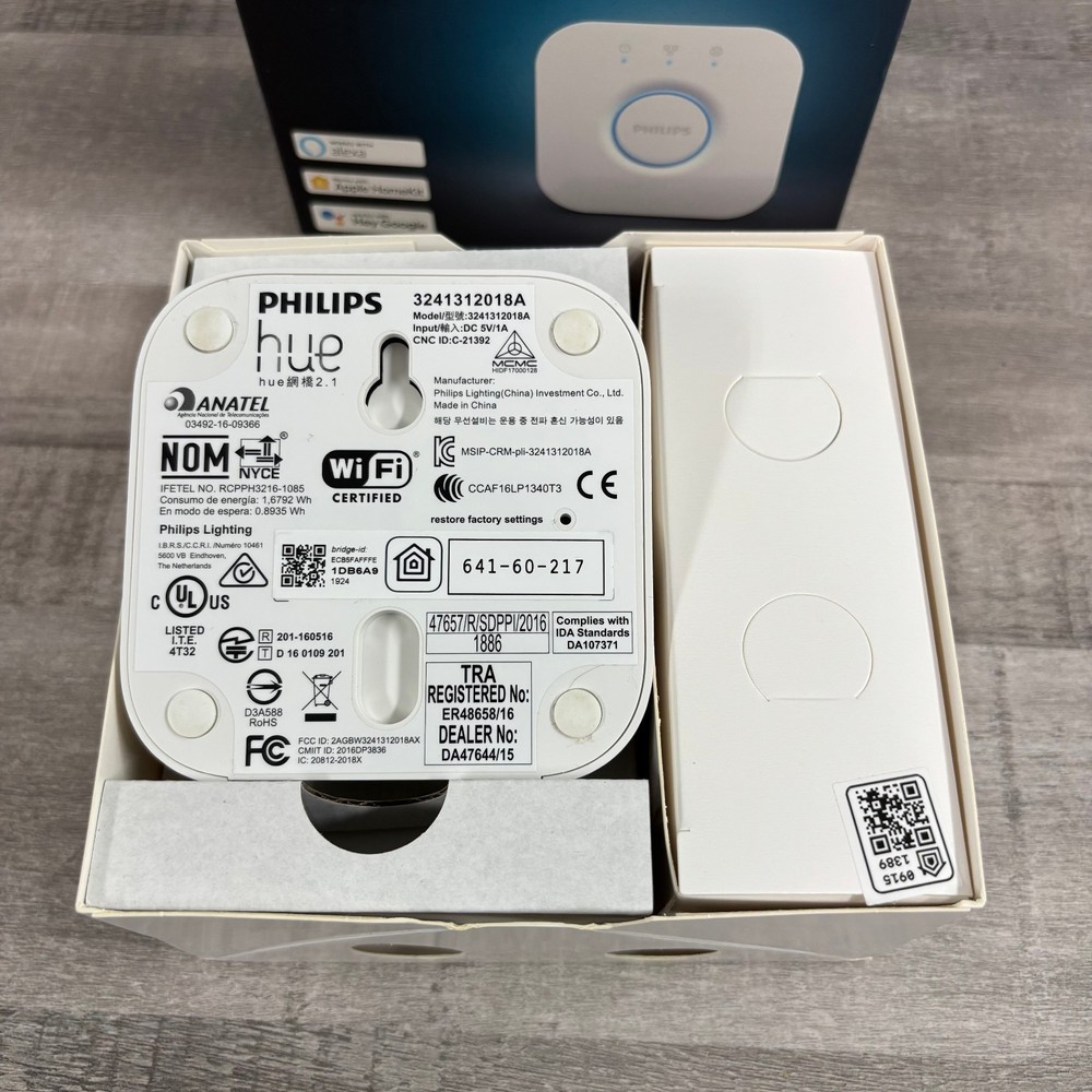 Philips Hue Bridge 2.1 Smart Lighting Hub Zigbee Open Box Complete