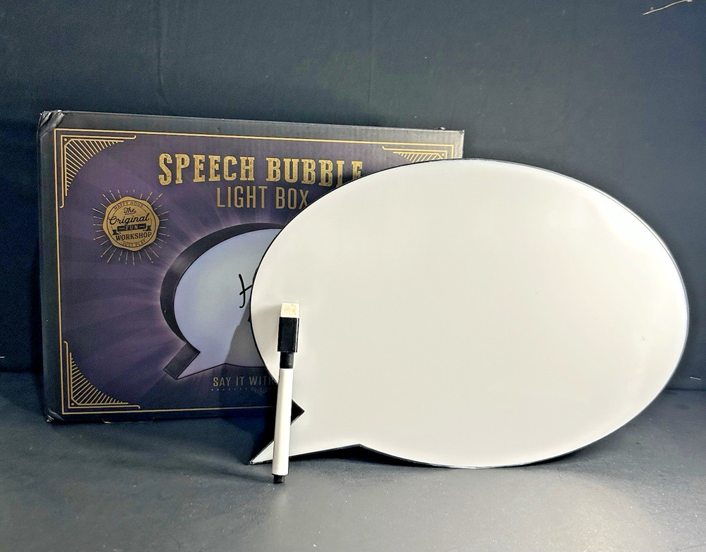 Speech Bubble Message Board Light Box “Say It With Style” NIB
