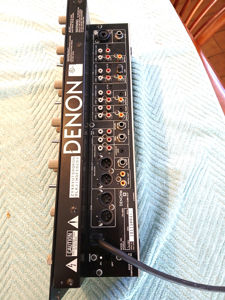 Denon DJ Mixer, Model DN-X800. Made in Japan.