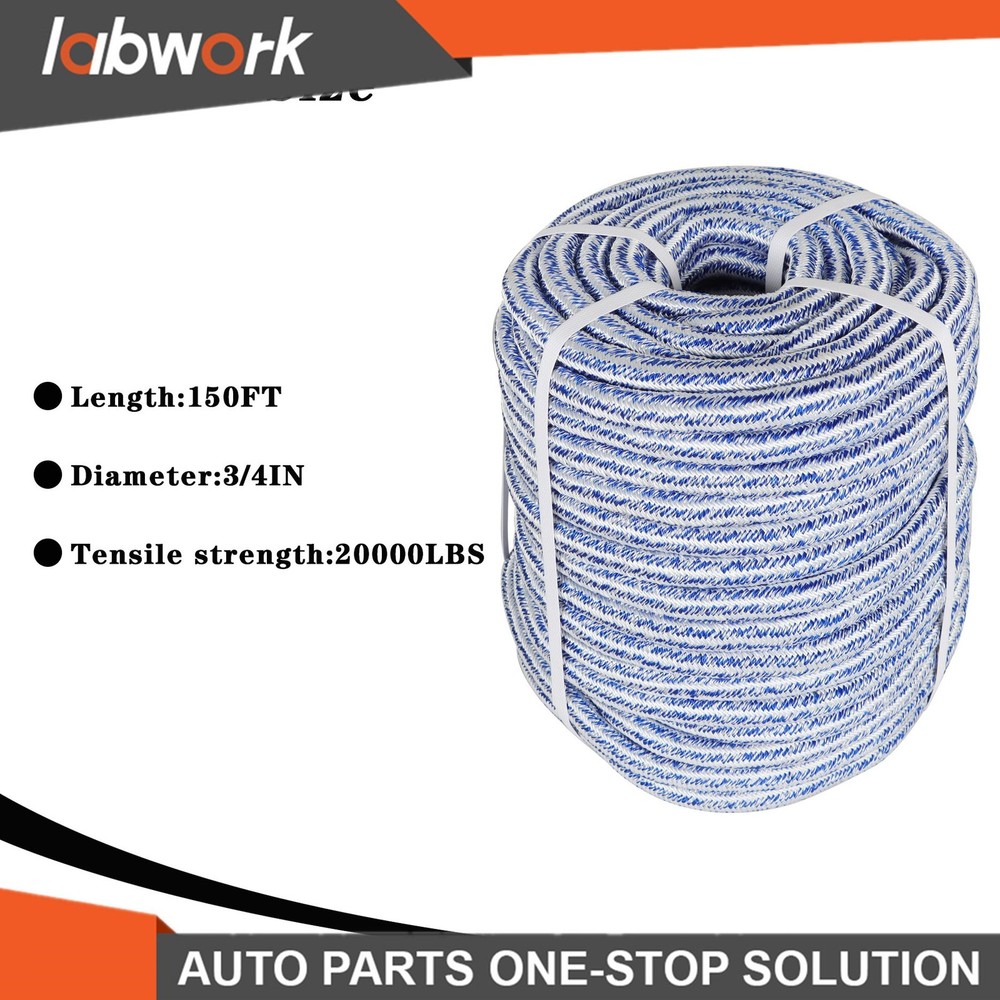 Labwork 3/4" × 150' 24 Strand Braid Polyester Rope Arborist Tree  Rope