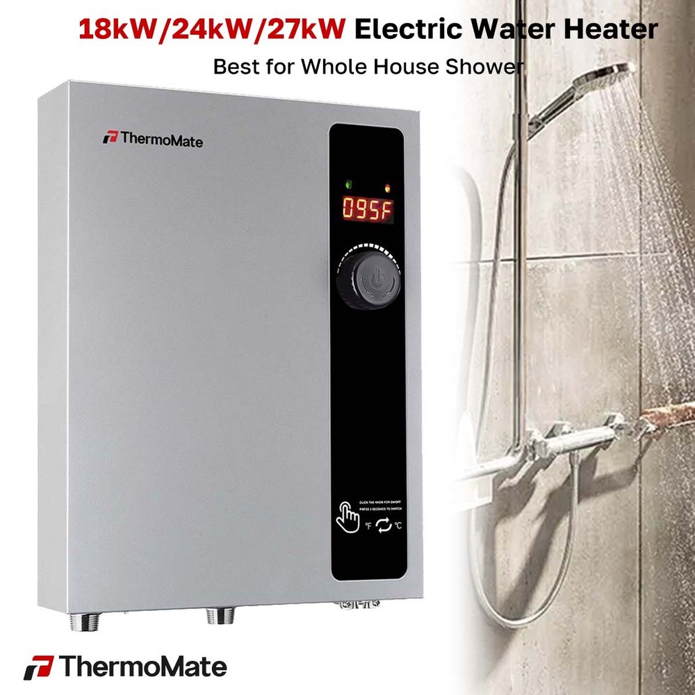 18kW/27kW Electric Tankless Water Heater Instant Hot Boiler Whole House Shower