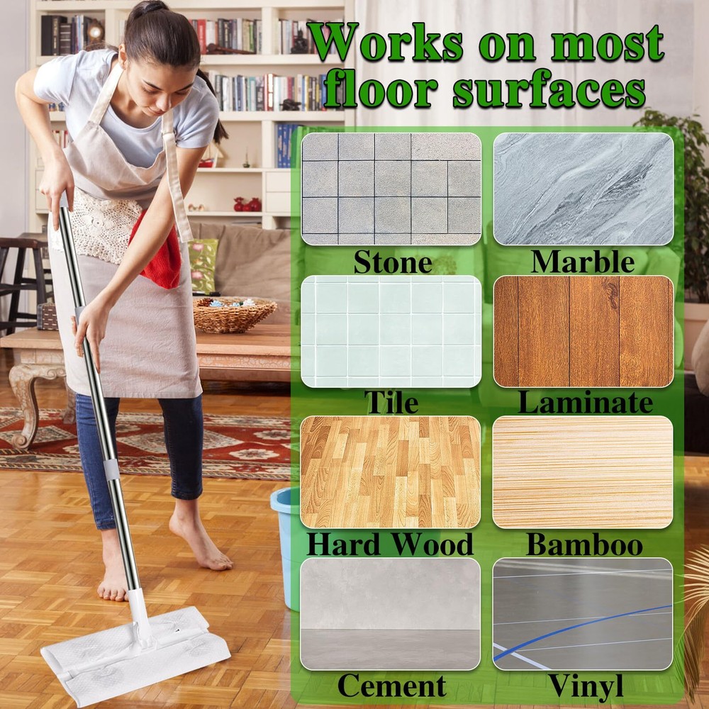 Dry Sweeping Cloths Mop Refill Compatible with Swiffer Sweeper Disposable Duster