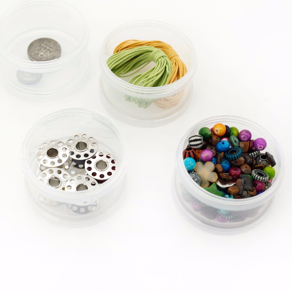 Storage Container Impact Resistant Stackable Clear Containers 5 For Beads Crafts