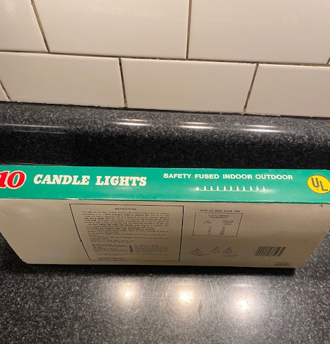 2 Boxes ~ Vintage Christmas Tree Lights Candle Clip On 10 Light String