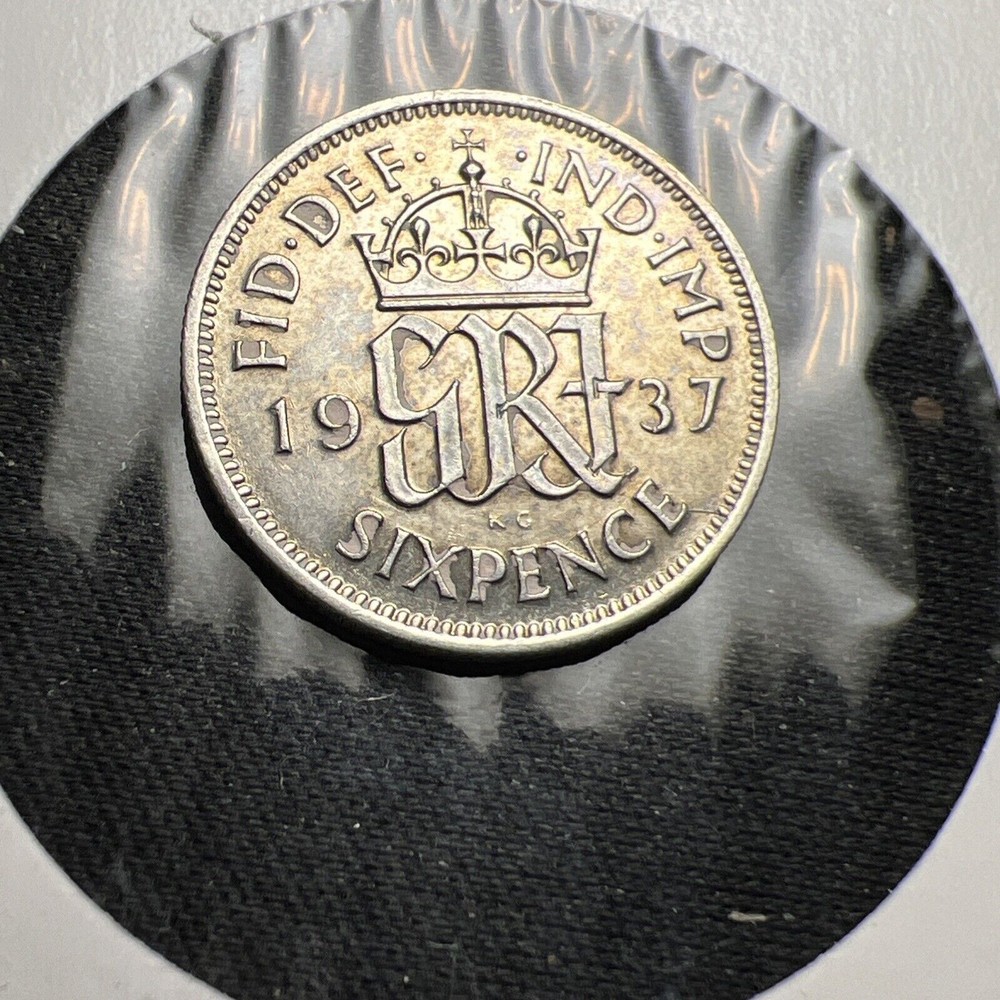 1937 Great Britain silver 6 pence X2078