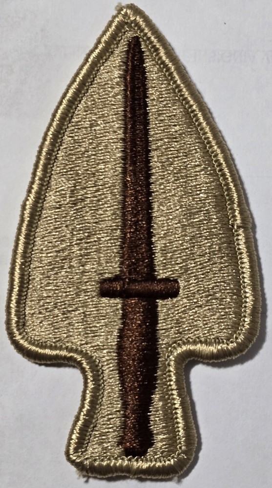 US ARMY 1st SPECIAL OPERATIONS COMMAND SUPPORT PATCH (DESERT) DCU UNIFORM ORIG