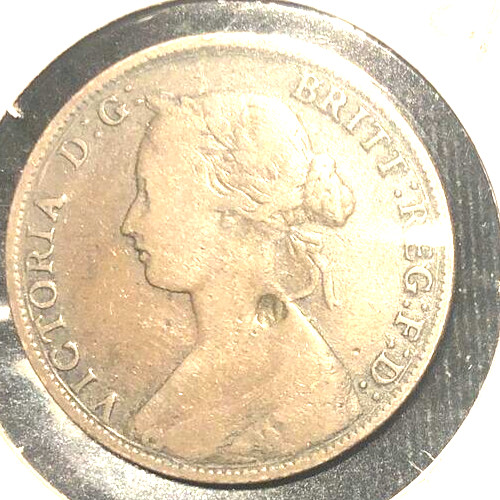 Canada Nova Scotia 1861 cent KM 8 has obv C/S