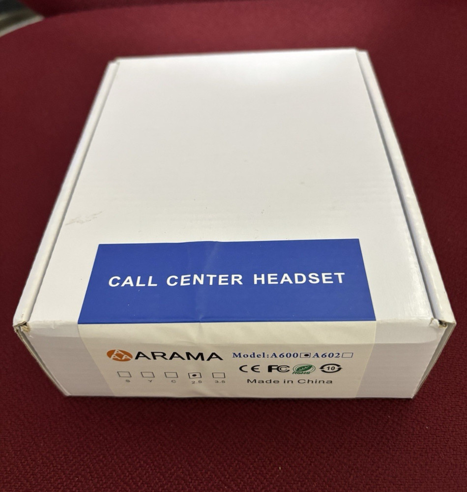Arama Call Center Headset Model: A600 2.5mm