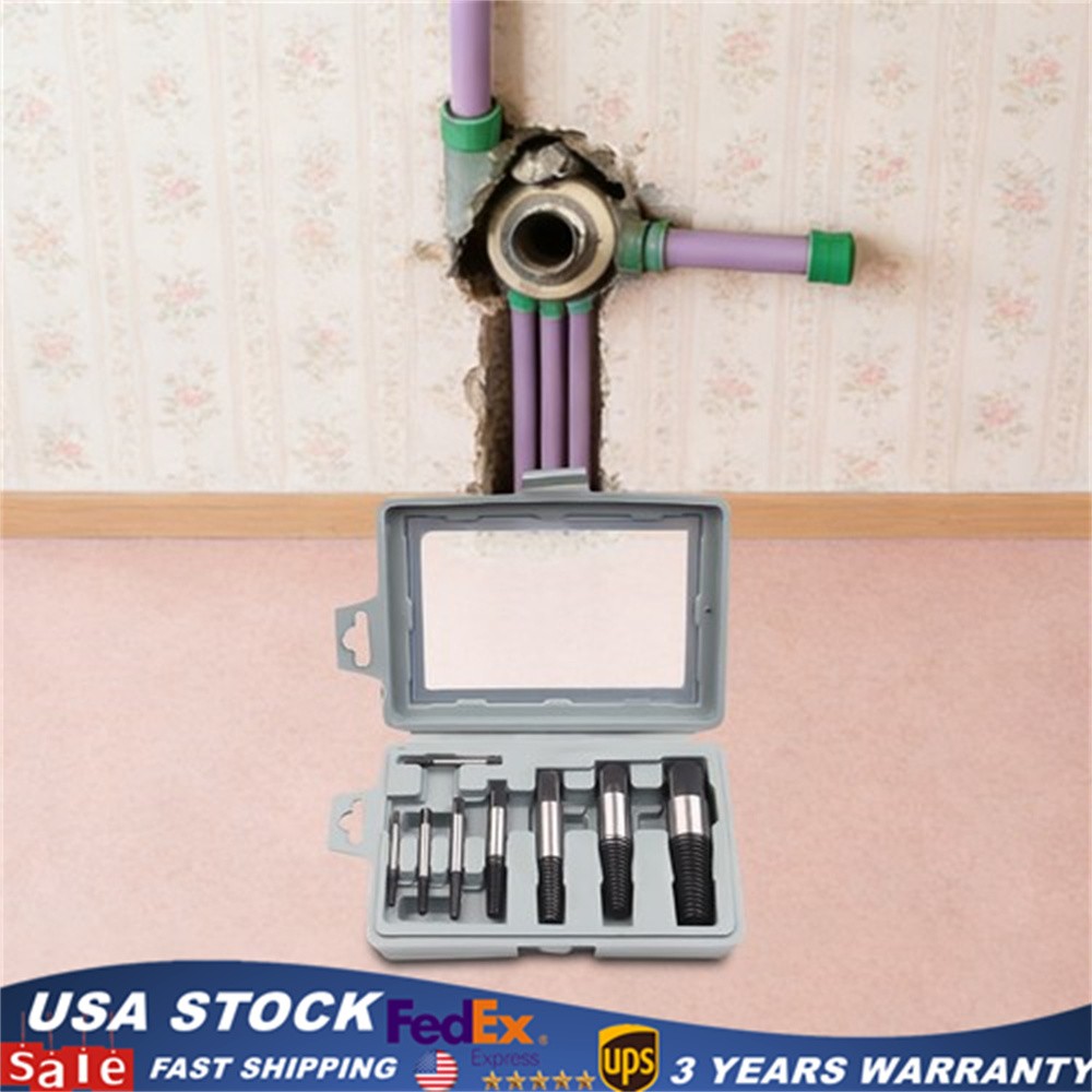 8-piece Pipe Broken Thread Extractor Set, Nut Bolt Stud Removal Tool For Home