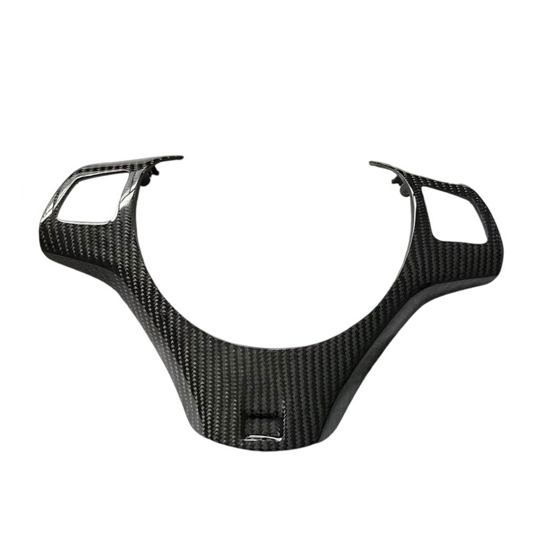 Real Carbon Fiber Steering Wheel Panel Replacement For BMW 3 Series E90 E92 E93