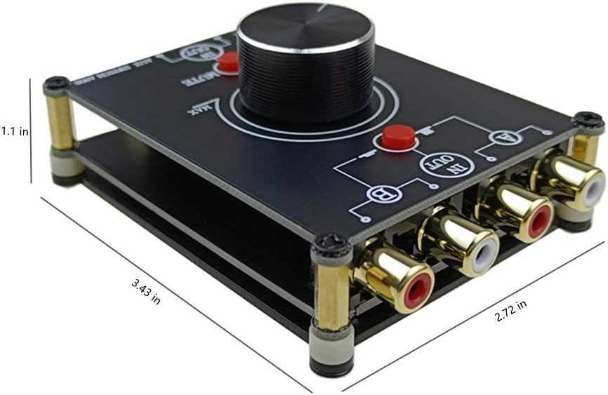High-Quality 2-Way RCA Switcher with Easy Plug and Play Setup & Volume Control