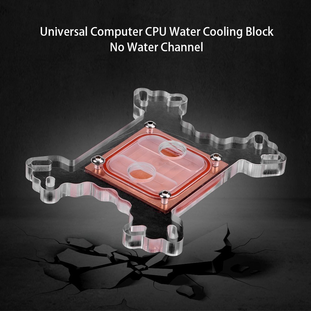 ♡ Universal Computer CPU Water Cooler Block Cooling Block Copper Base No Water