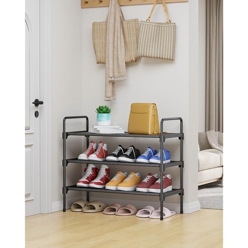 Large Capacity Shoe Rack Stackable Durable Organizer Entryway Closet Living Room