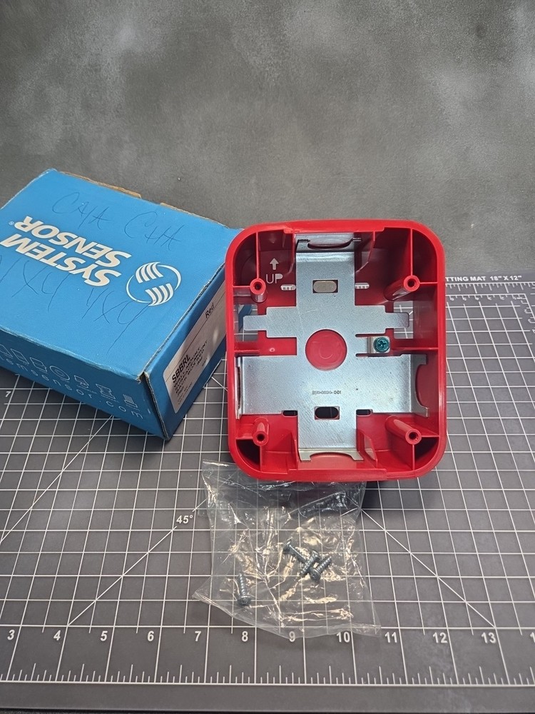 System Sensor SBBRL L-Series Wall Surface Mount Back Box Red