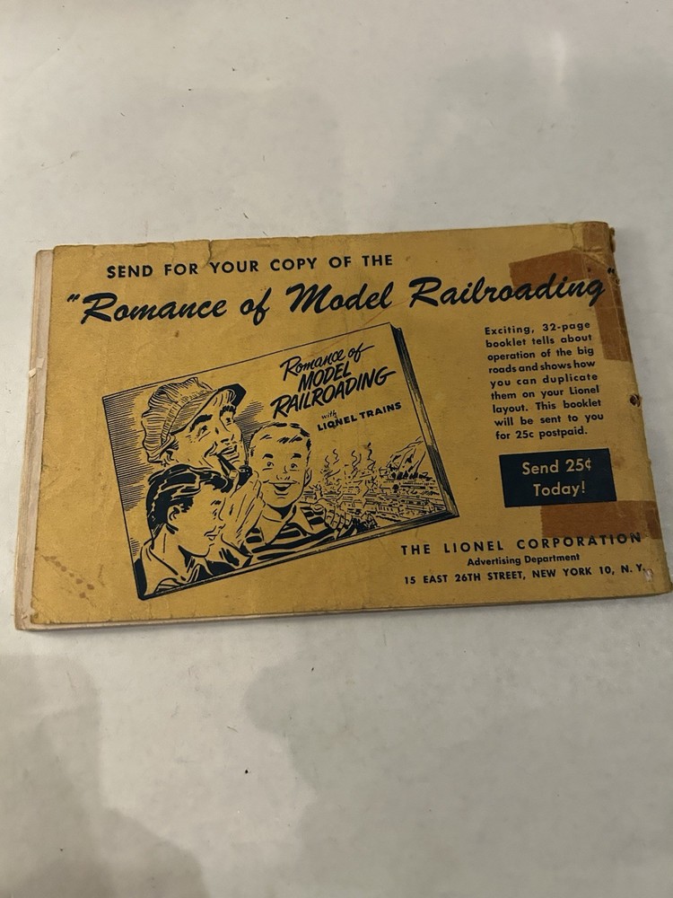 Instructions For Assembling and Operating Lionel Trains - 1952