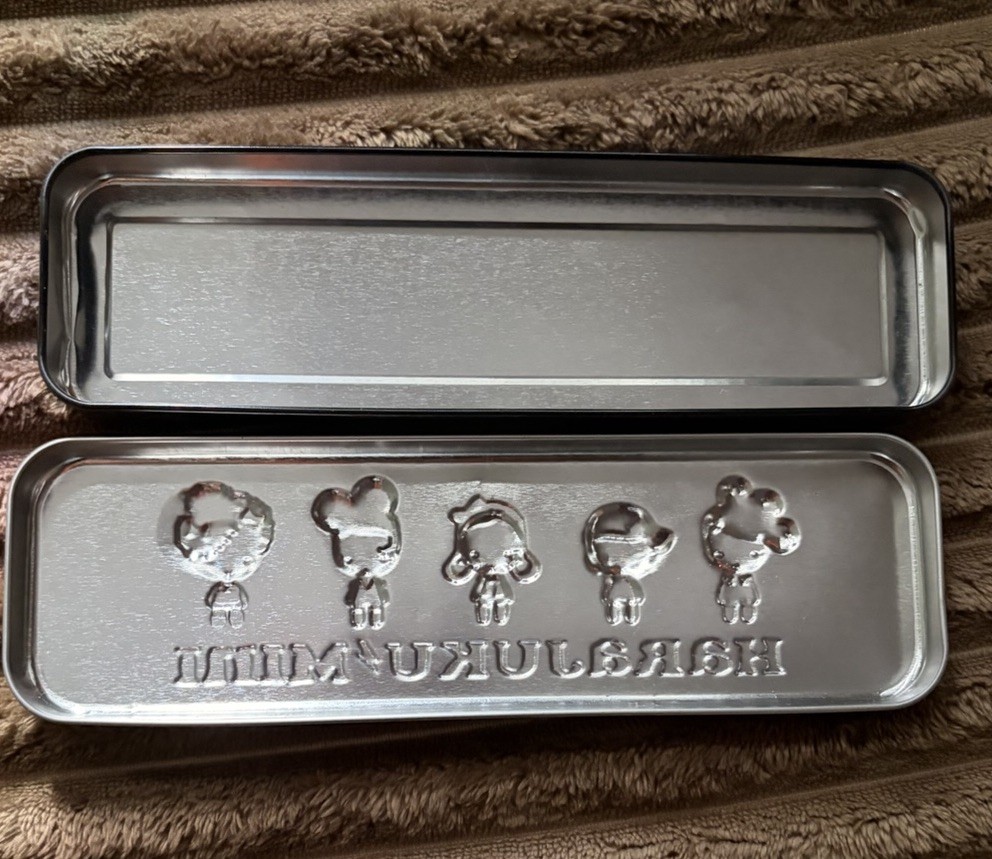 Harajuku Tin Metal Pencil Box Approximately 8’