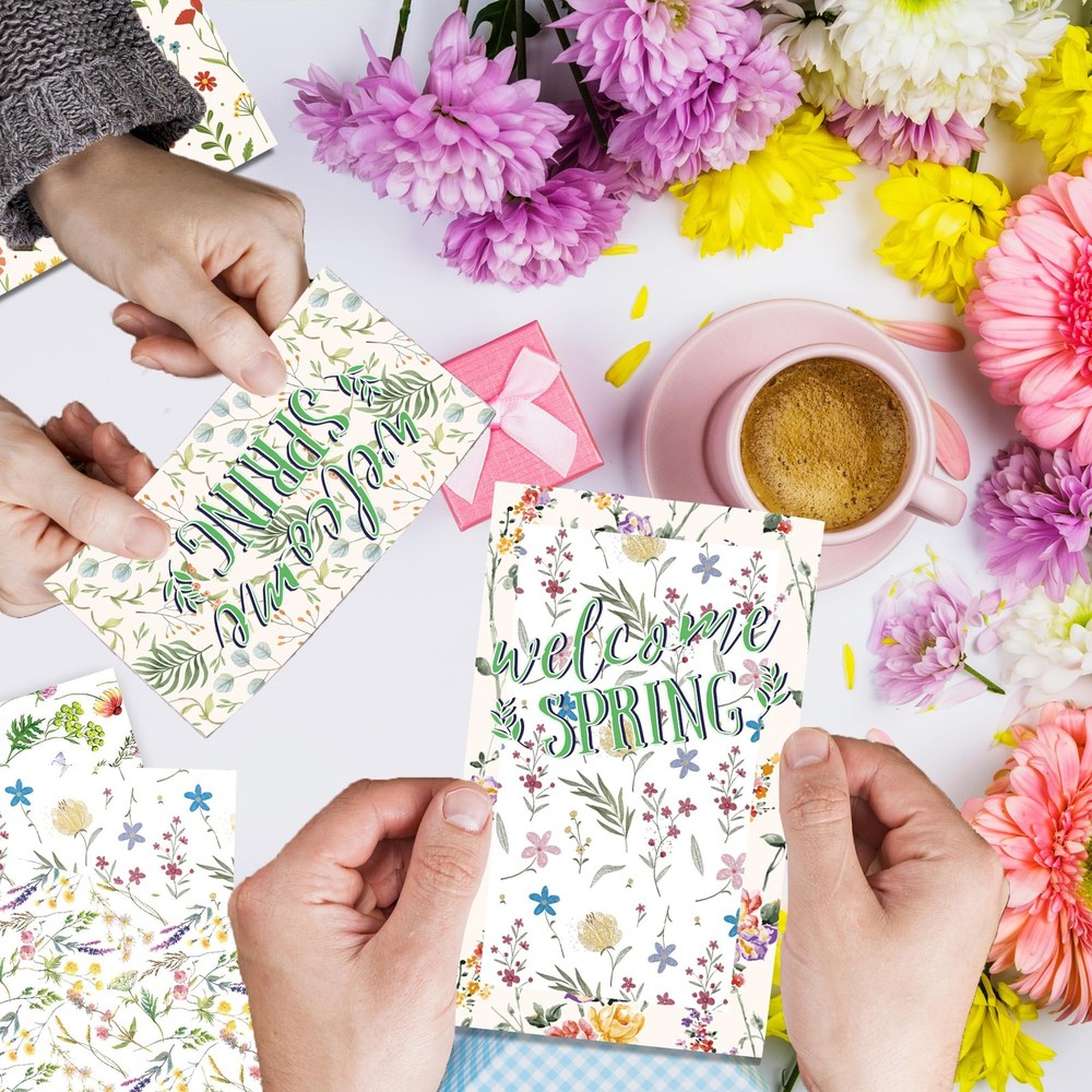 24 Sheets Wildflower Pattern - 12" x 12" Spring Wildflower Scrapbook Pad with...