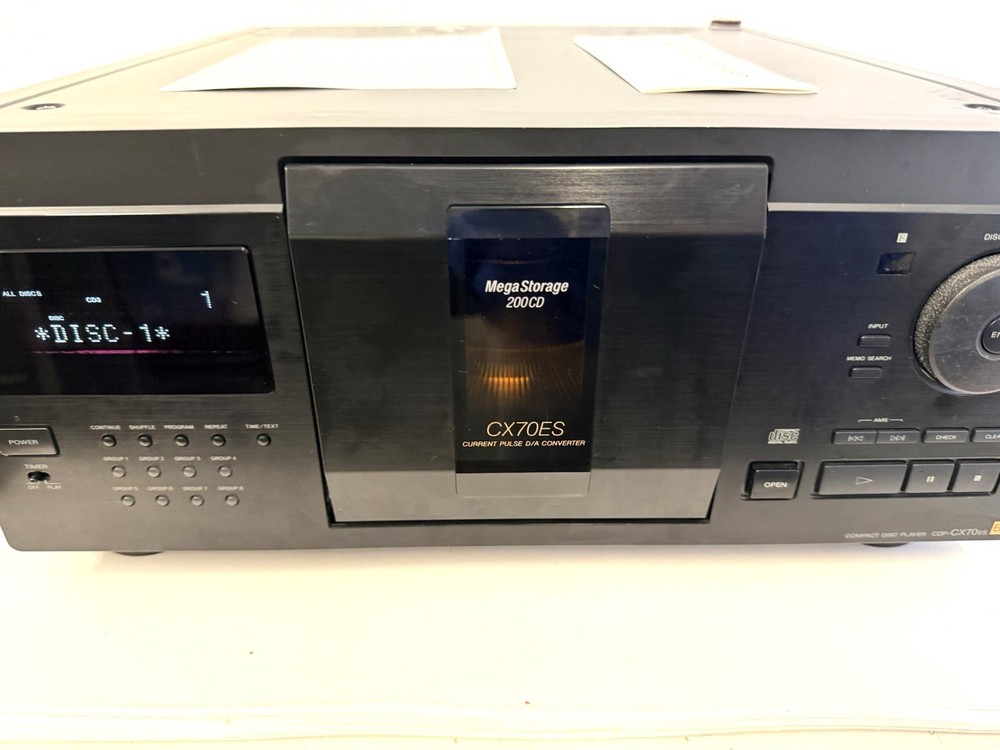 VINTAGE Sony CDP-CX70ES CD Player Mega Storage 200 CD Changer AS IS (Error Code)