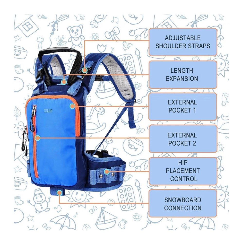 QOGIR Ski Snowboard Harness Backpack Kids