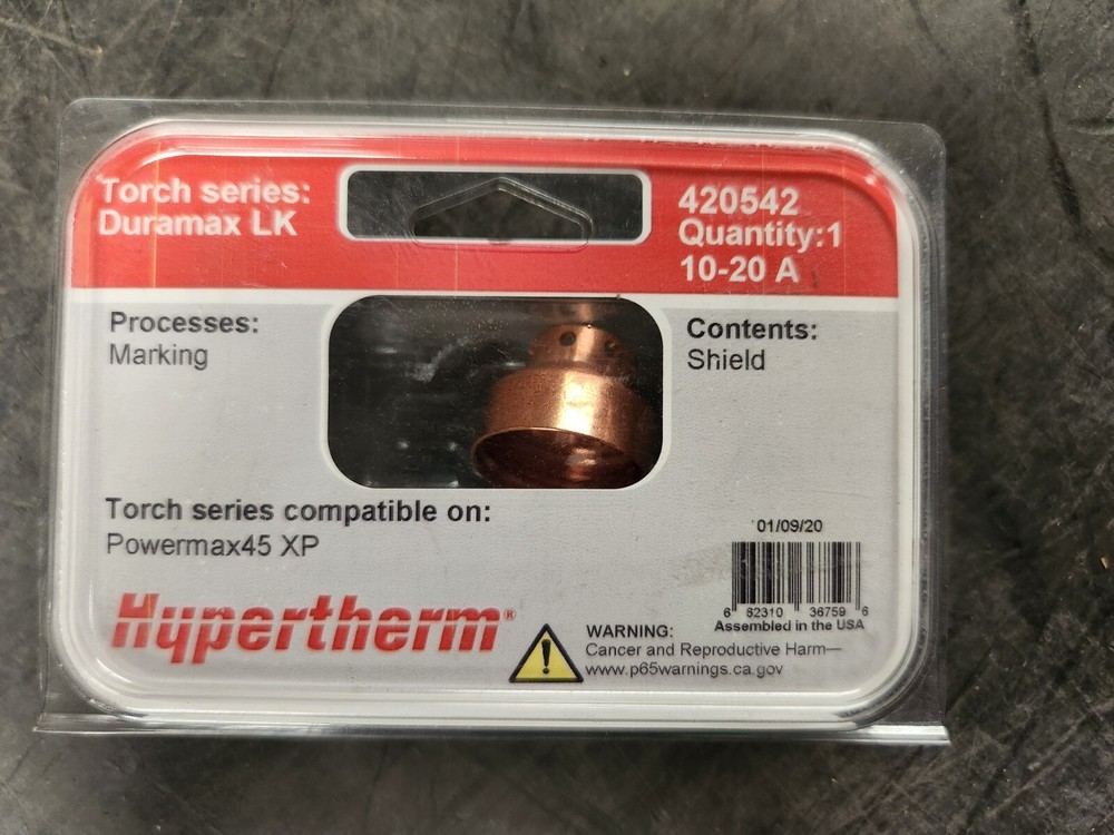 Hypertherm 420542 Shield, Powermax45 XP, 10-20A, Qty.1