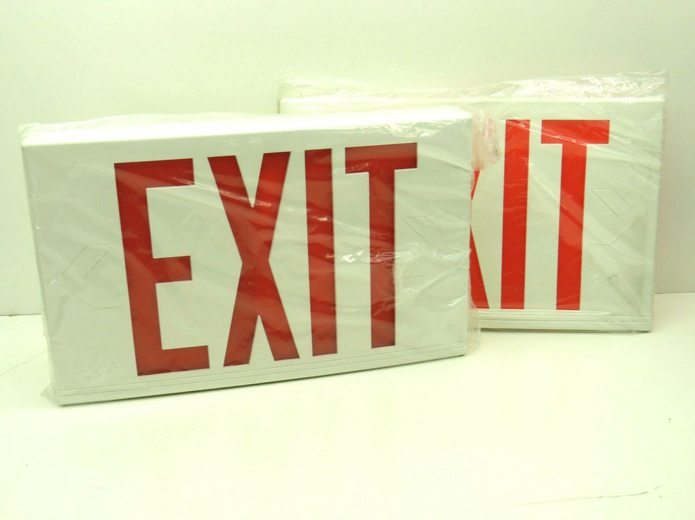 Exitronix VEX/U/BP/WB/WH Emergency LED Exit Light with Battery Back-Up 120/277V