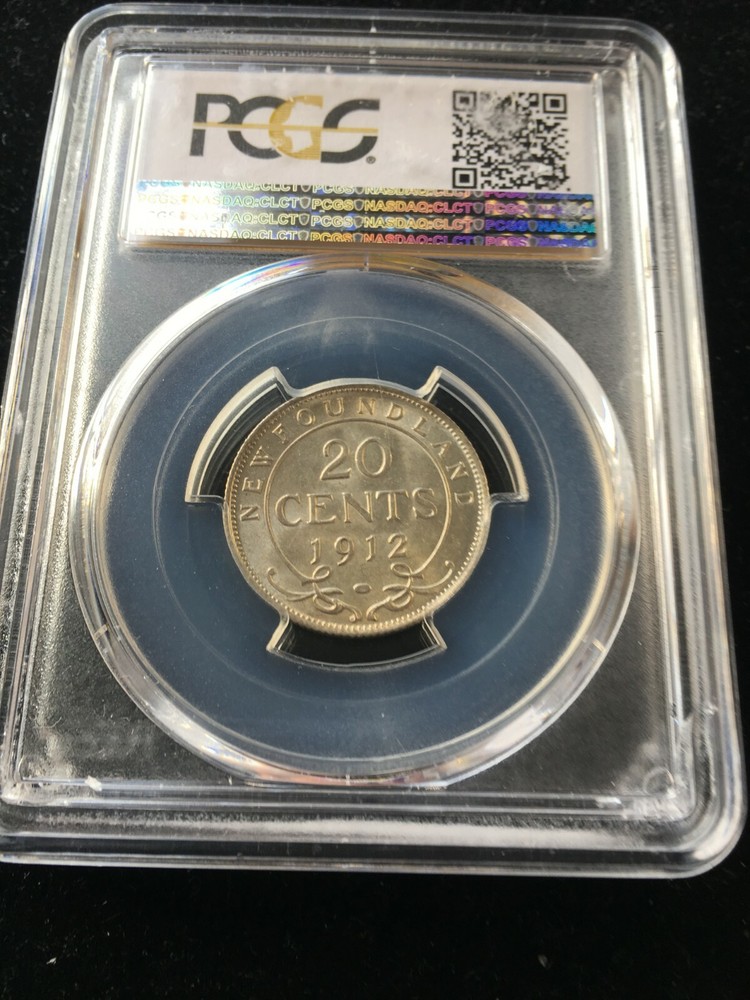 1912 Newfoundland, ¢20 Cent, PCGS Graded, **MS-63** #9590