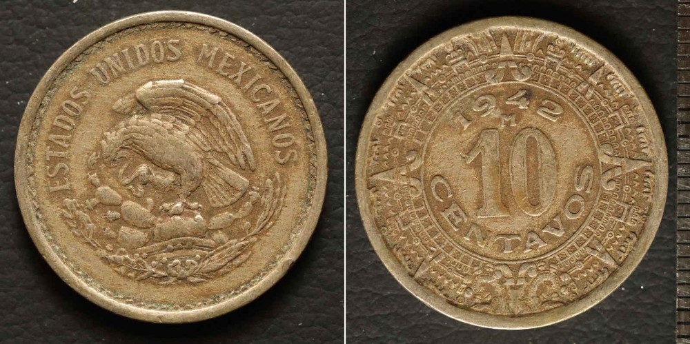 *Mexico Coin, 10 Centavos 1942 [E13316]8a8