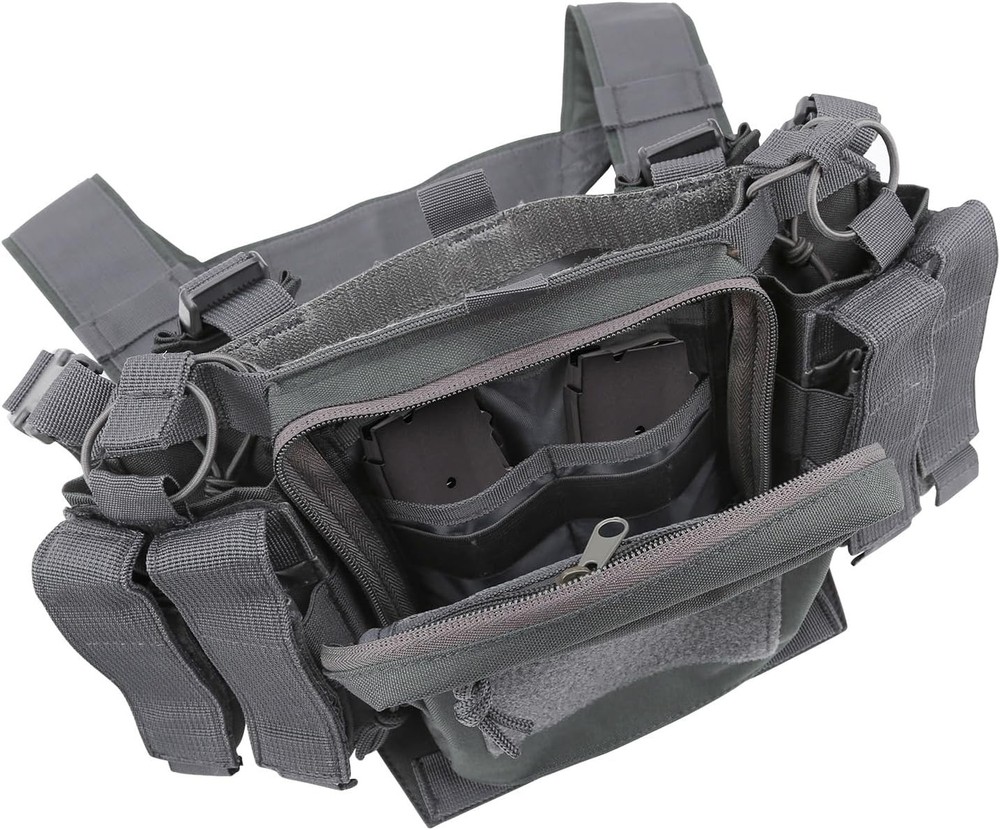 Tactical Chest Rig with Mag Pouches - Grey