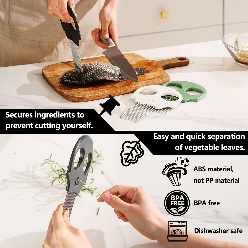 Stainless Steel Onion Cutter & Egg Slicer – Multi-Function Vegetable Cutter a...