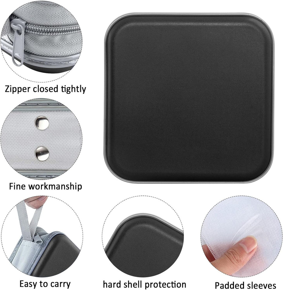 CD Case Holders - Hard Plastic 48 Capacity CD/DVD Disc Cases Storage Binder for