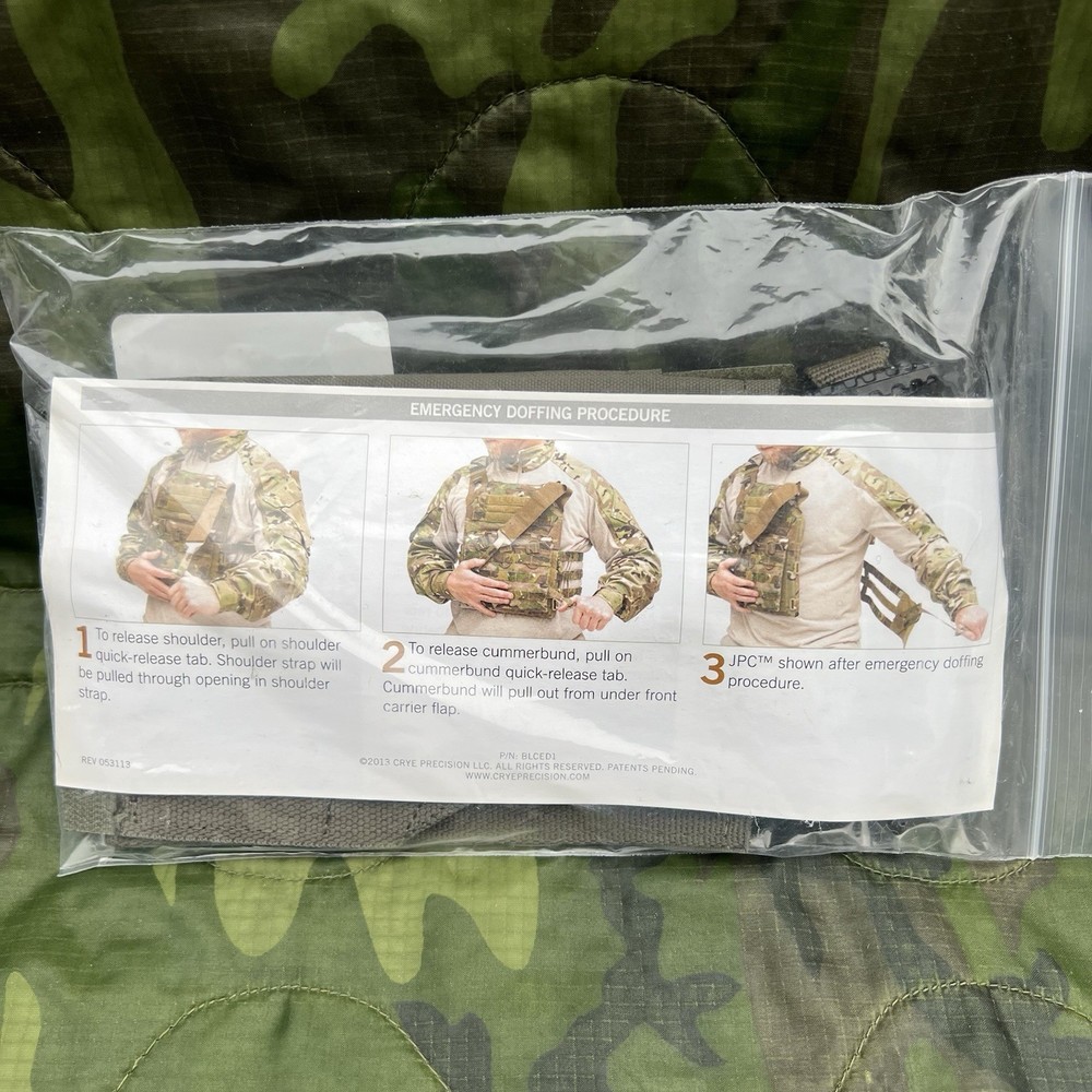 Crye Precision - JPC E-Doff Kit - Ranger Green NIB NEW