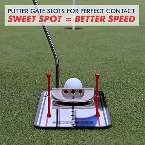 EyeLine Golf Putting Alignment Mirror Portable Practice Putting Trainer Aid A...