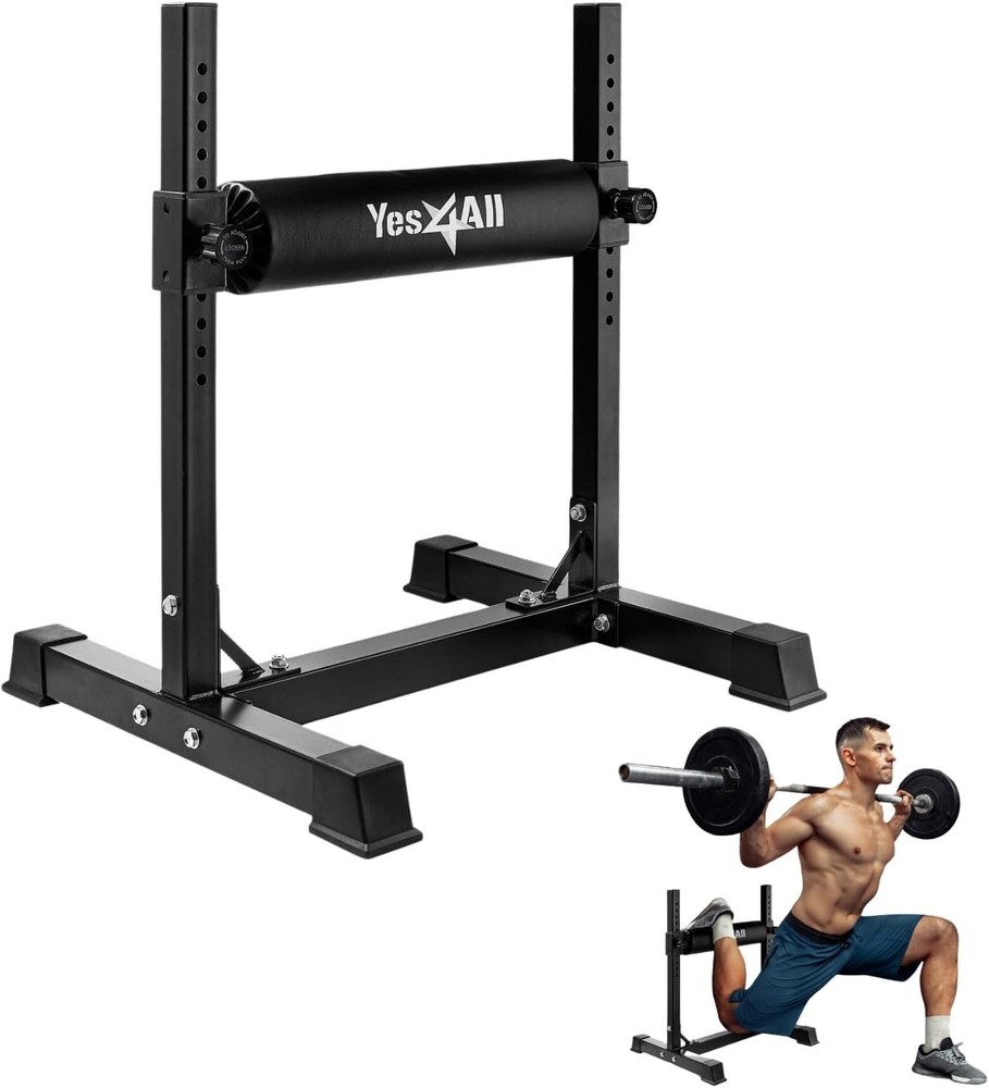 Bulgarian Split Squat Stand Single Leg Squat Roller & Bodyweight Training Black