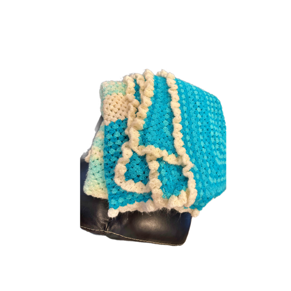 Handmade Crocheted Afghan Blanket Throw ultra soft