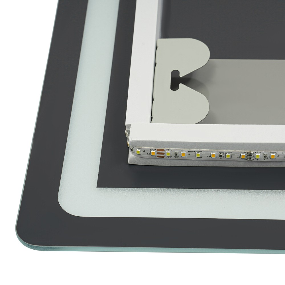 Modern Bathroom Mirror With LED Light Wall Mount Dimmable Mirror Fast Defogging