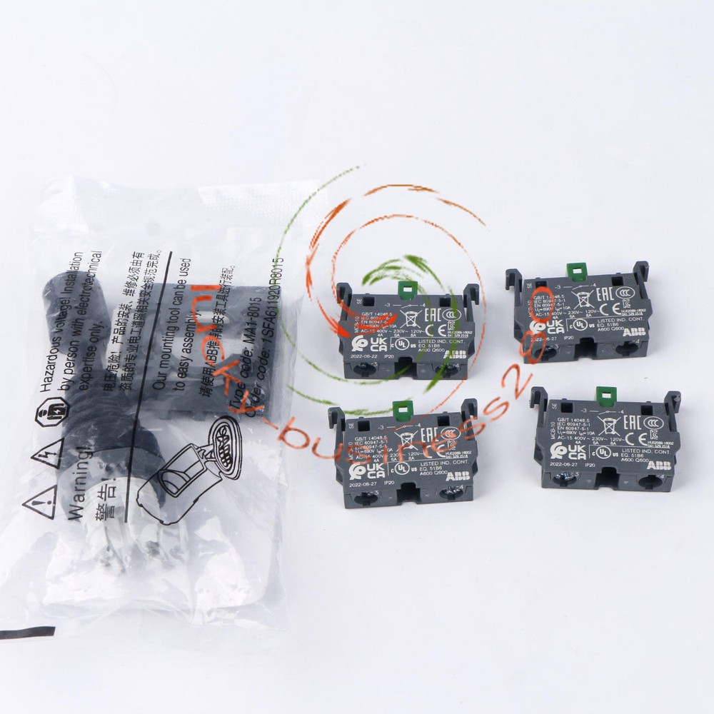 1x ABB Control Joystick Switch MJS6-40B with 4 MCB-10 Contacts Reset Type