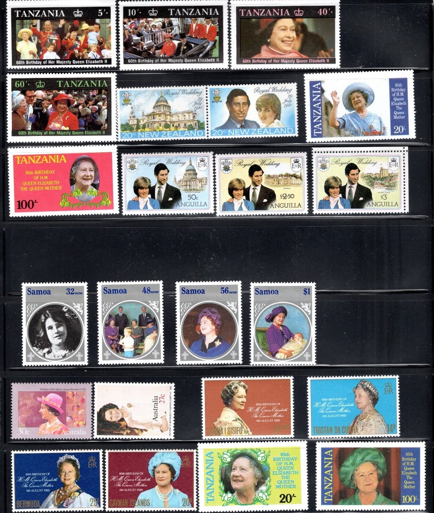 VARIOUS ROYAL BIRTHDAY AND WEDDING OMNIBUS ISSUES MINT - SEE SCANS