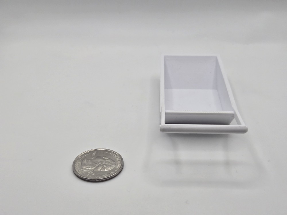 1/64 Scale 12 Cubic Yard Bedding Box in White
