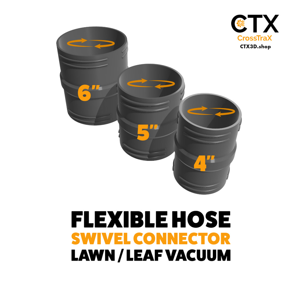 8in Swivel/Rotating - Leaf Vacuum Hose Adapter
