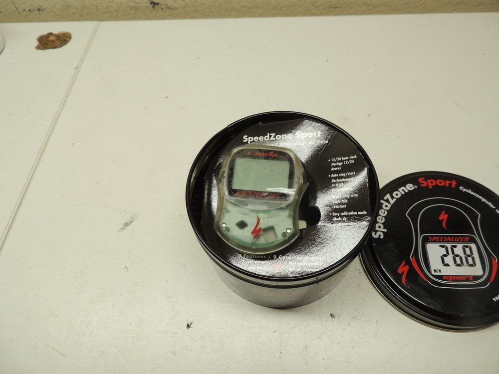 Specialized Speedzone Comp Wire Mount Cyclocomputer Odometer Clear vintage READ