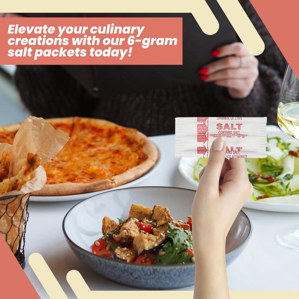 Iodized Salt Packets - .6 Grams - 1000 Packets (Packaging may vary.)