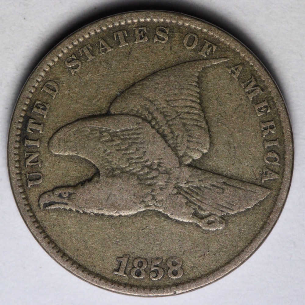 1858 S.L. Flying Eagle Cent Penny XF E103 WXHM