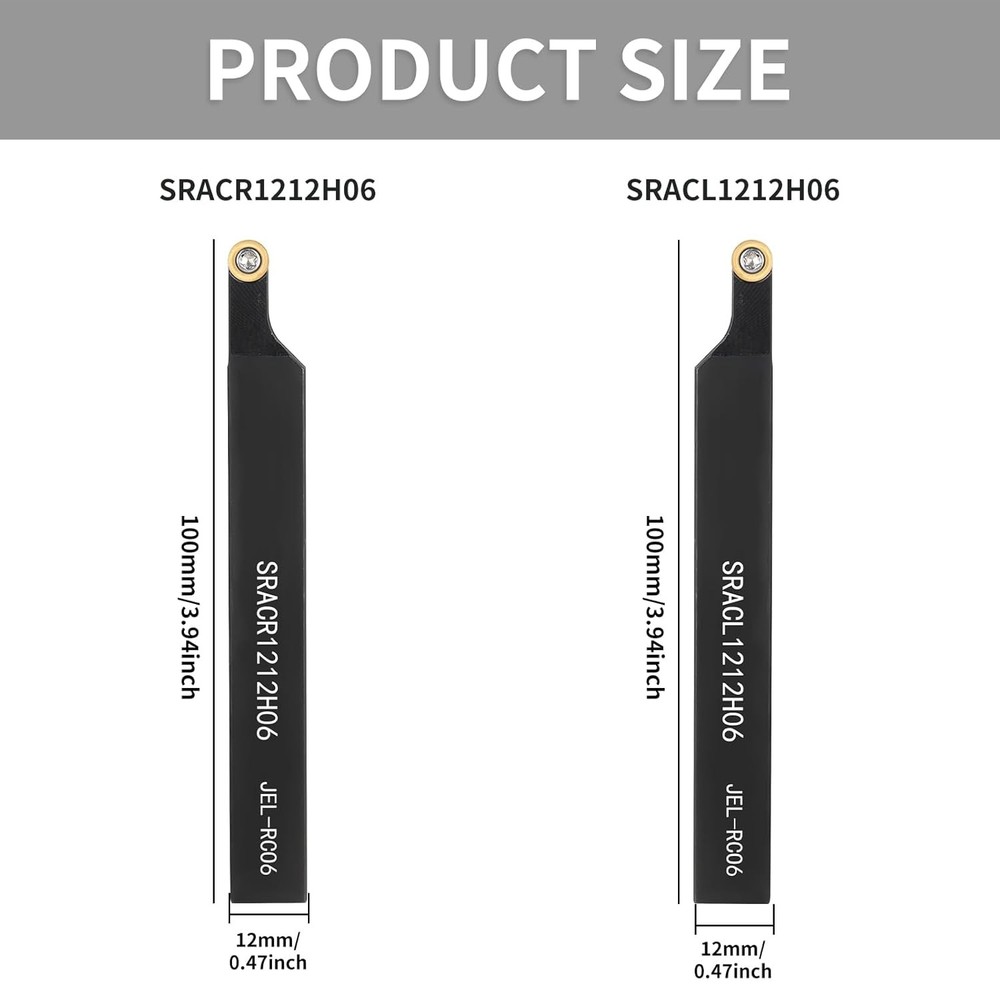 Indexable Lathe Tool Set 12Pcs Carbide Inserts