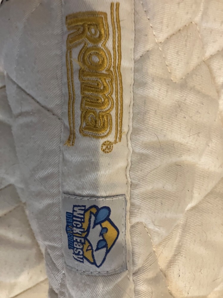 Roma white all purpose wick easy full size saddle pad