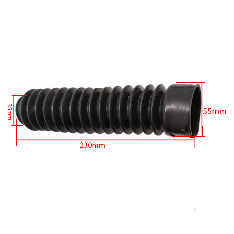 1 Pair 35mm Motorcycle Fork Rubber Gaiter Boots Front Fork Absorber Cover Black