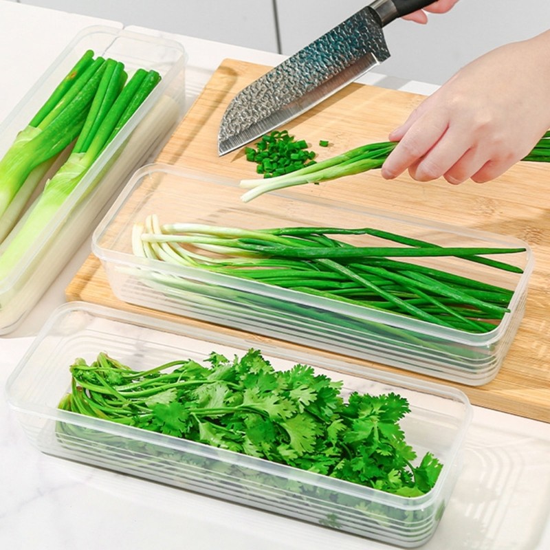 Sturdy Long Rectangular Grade Plastic Storage Box For Kitchen Organization