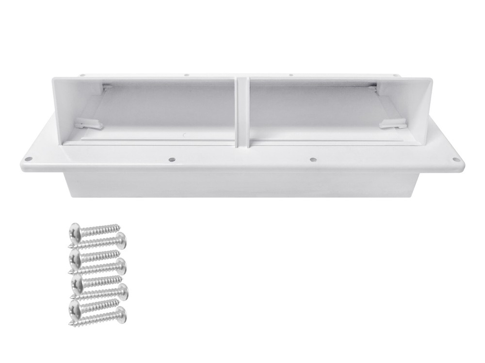 Mobile Home - RV Exterior Sidewall Range Hood Vent with Damper - White - Camp'N