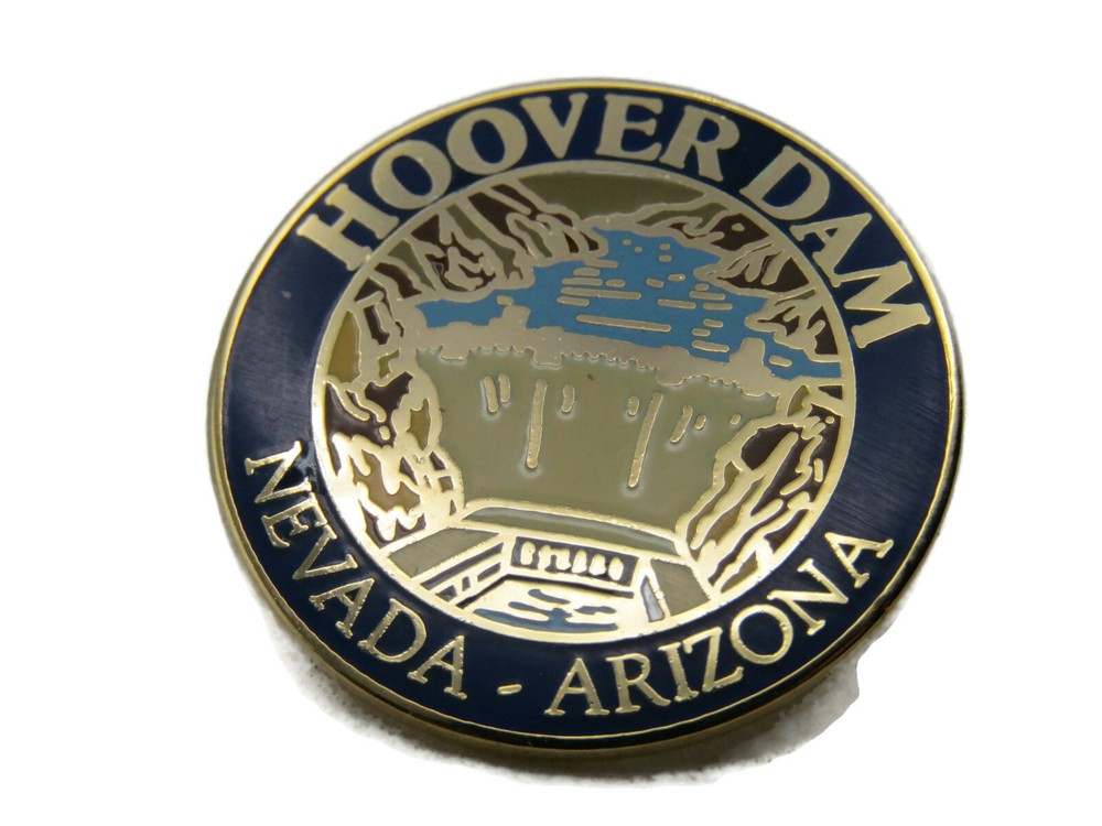 Hoover Dam Nevada Arizona Gold Tone